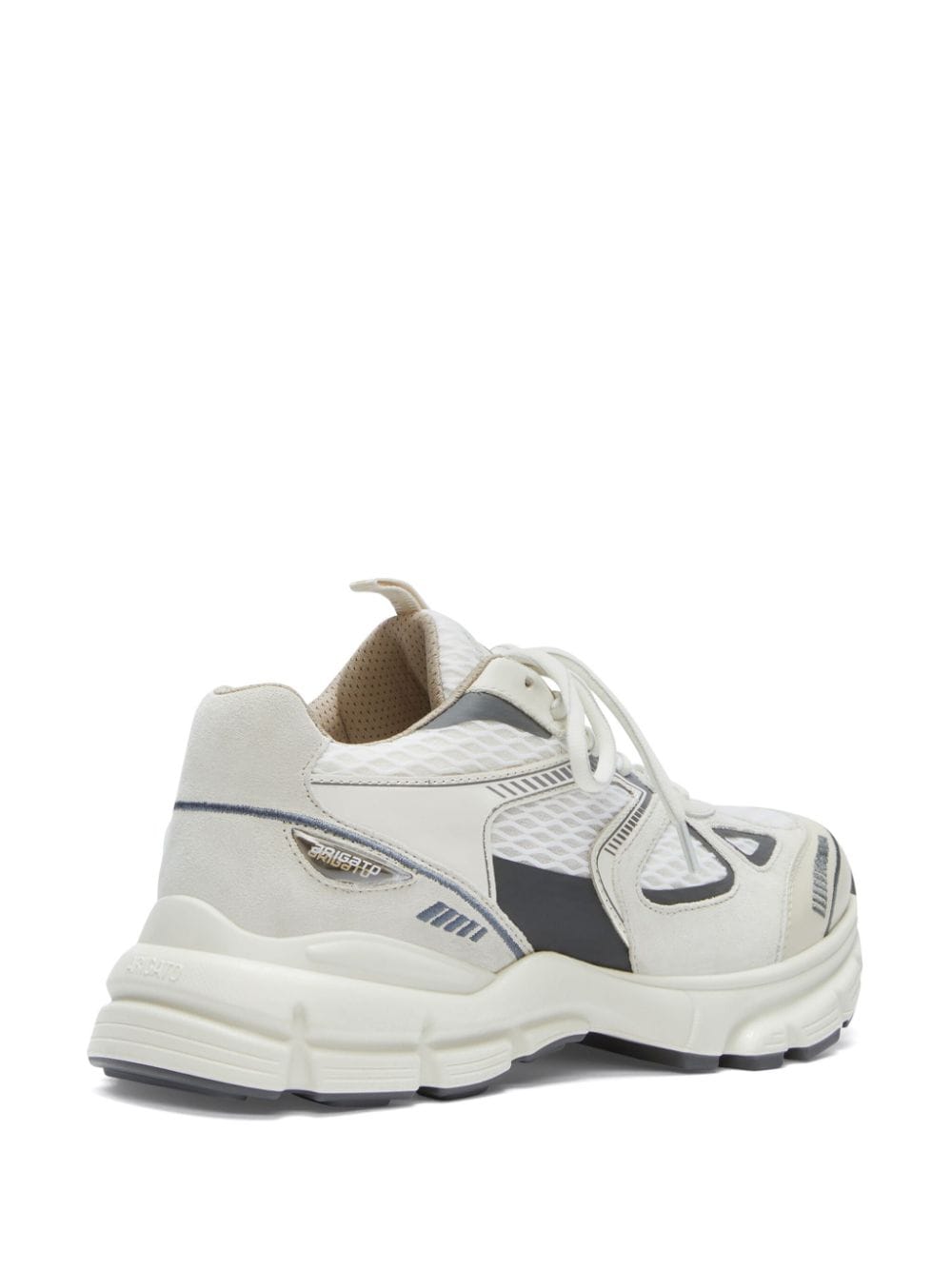 Beige and grey Marathon Runner panelled sneakers women AXEL